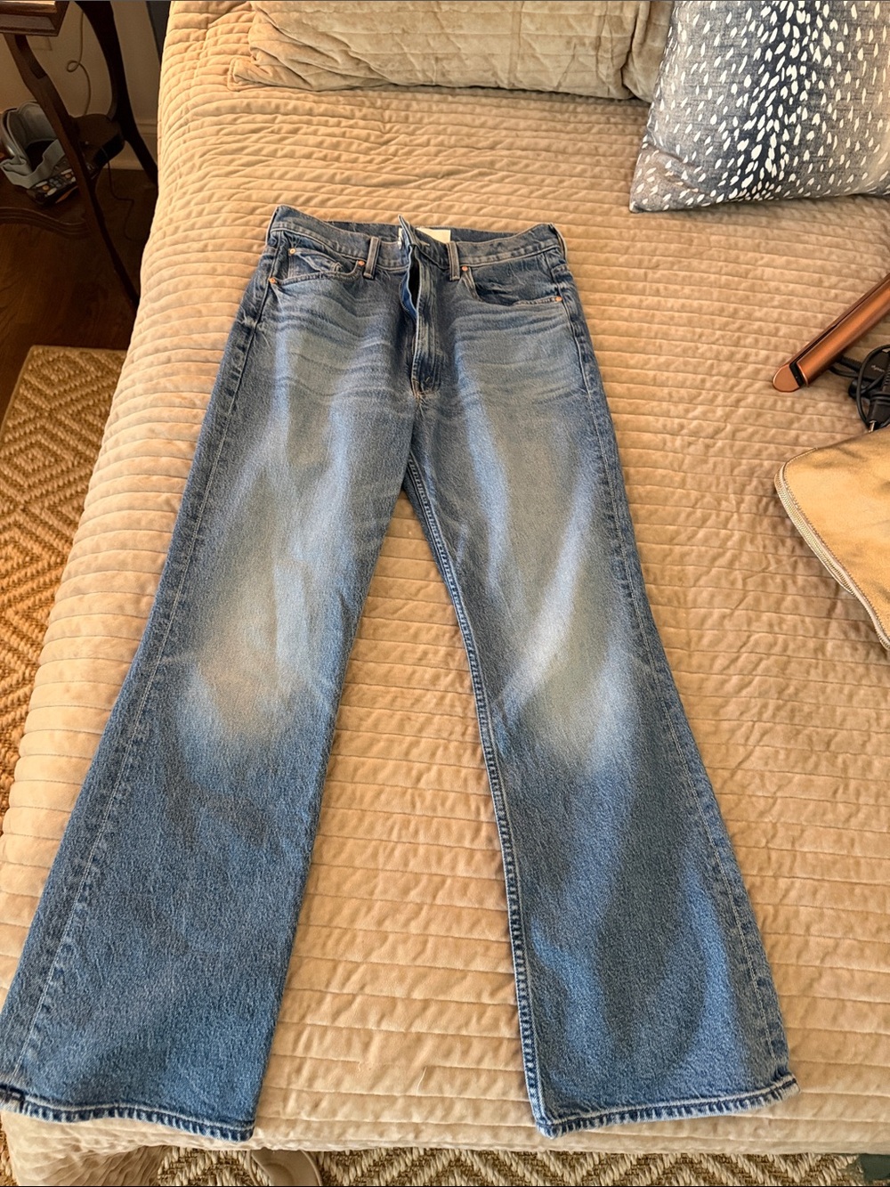 MOTHER Vintage Light Blue Flare Jeans